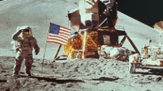 neil armstrong on the moon