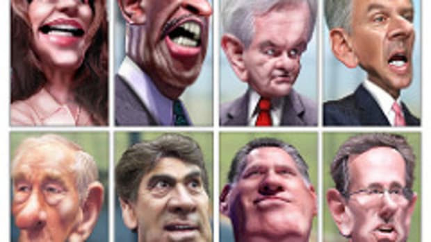 Caricatures: GOP Presidential Debate Participa...