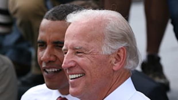 Deutsch: Joe Biden und Barack Obama in Springf...