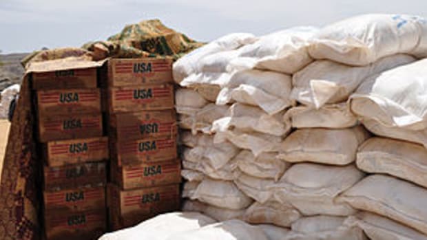 Aid from USAID and the UN's World Food Program...