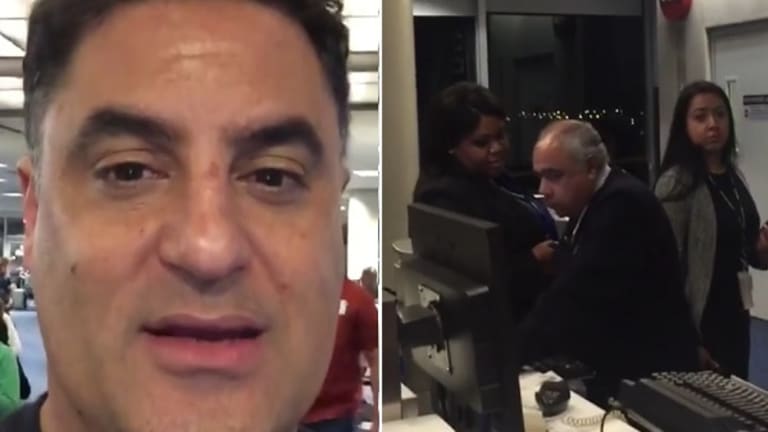 Watch Cenk Uygur Angrily Confront Airline Supervisor Before Getting Kicked Off Flight