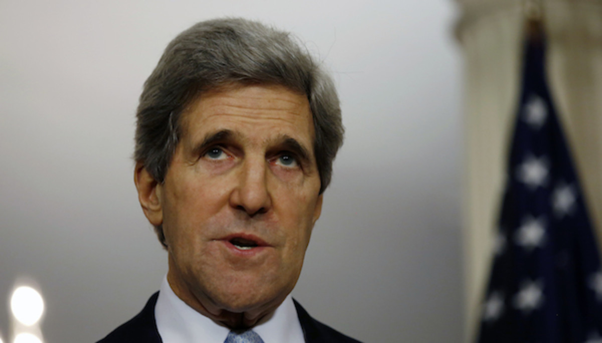 U.S. Secretary of State John Kerry spea