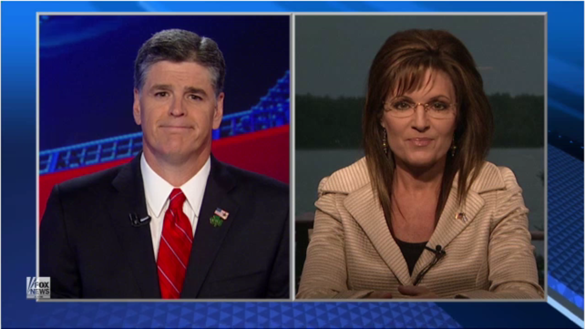 Sean Hannity Clearly Didn't Learn His Lesson, Defends Sarah Palin&apos...