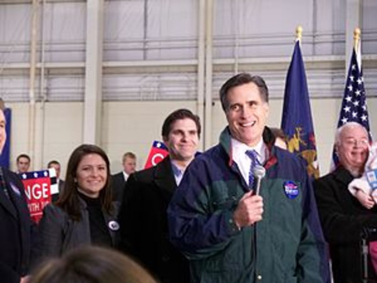 Mitt Romney at one of his presidential campaig...