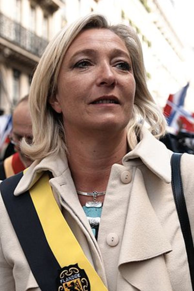 Marine Le Pen at the 1st of May National Front...