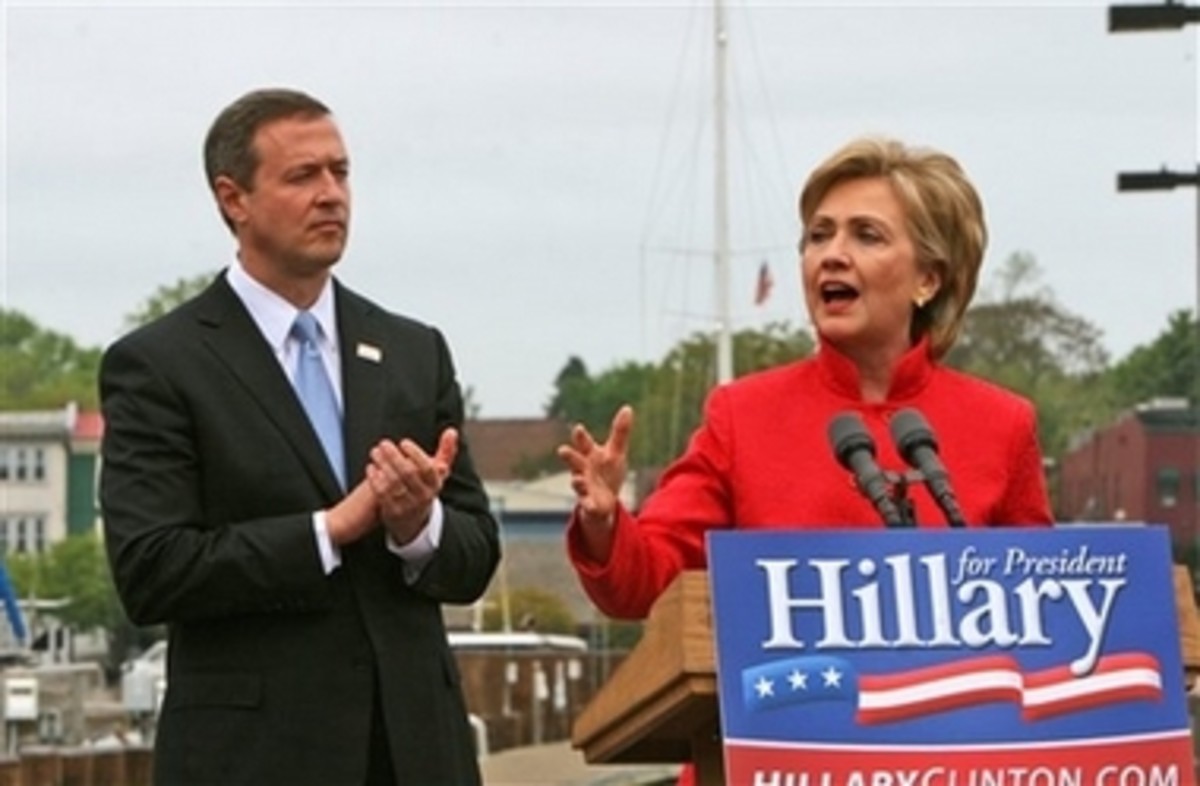 Hillary Clinton and Maryland Gov. Martin O'Malley