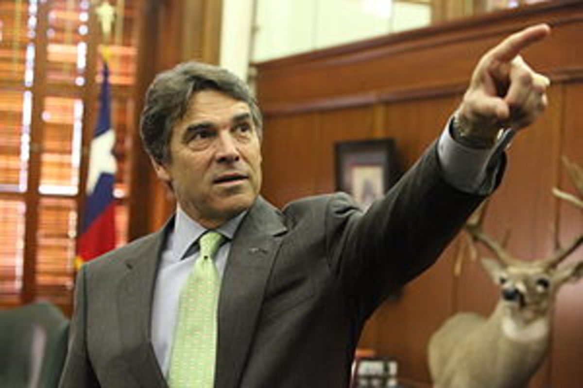 Rick Perry shows us around his office. He's Te...