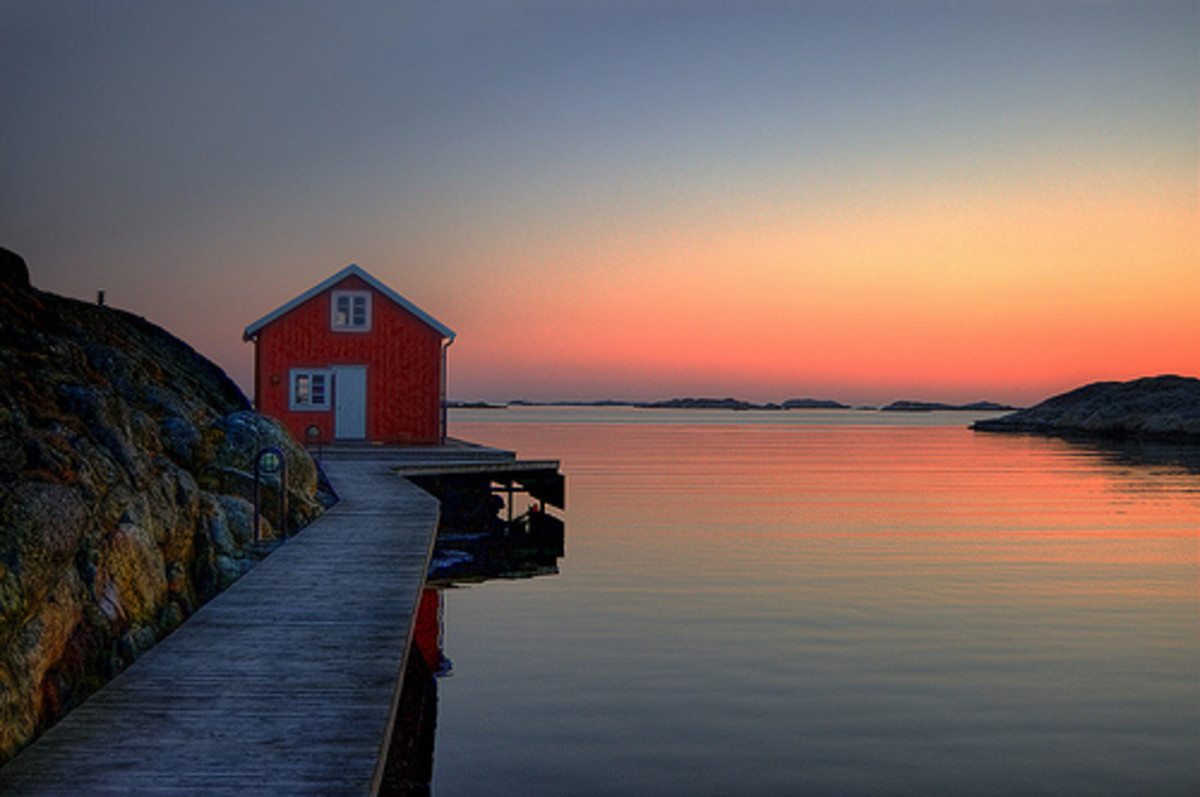 A Sunset and a Archipelago in Sweden by Johan Runegrund.