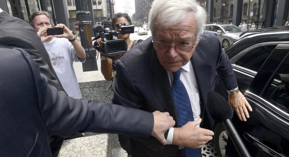 Dennis Hastert: the crusader against the sexual abuse of children who was found covering up his own sex crimes against a teenage boy.
