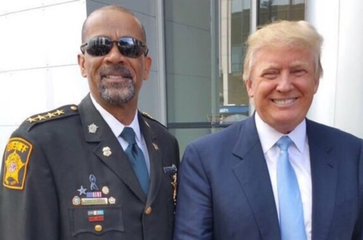 Sheriff David Clarke with Donald Trump. Photo via Right Wisconsin 