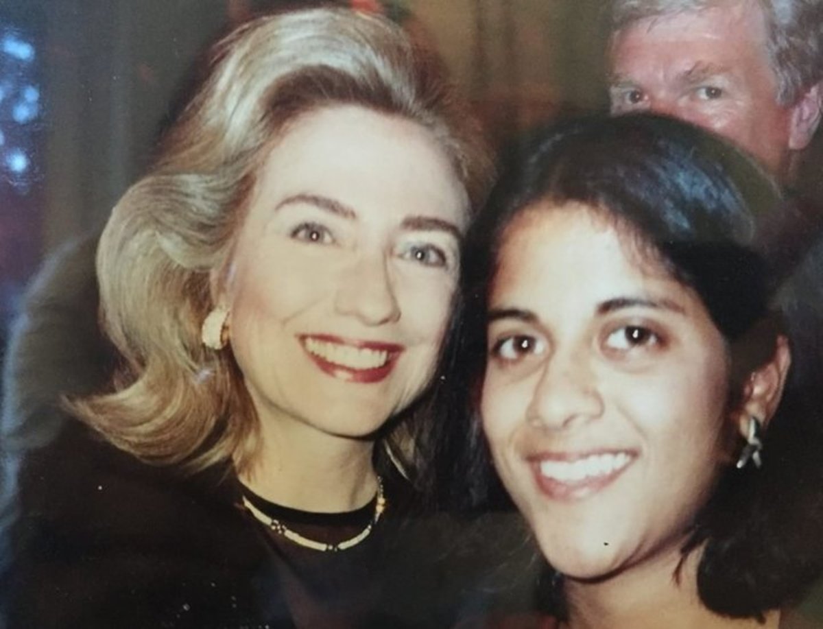 Saira Rao with Hillary Clinton